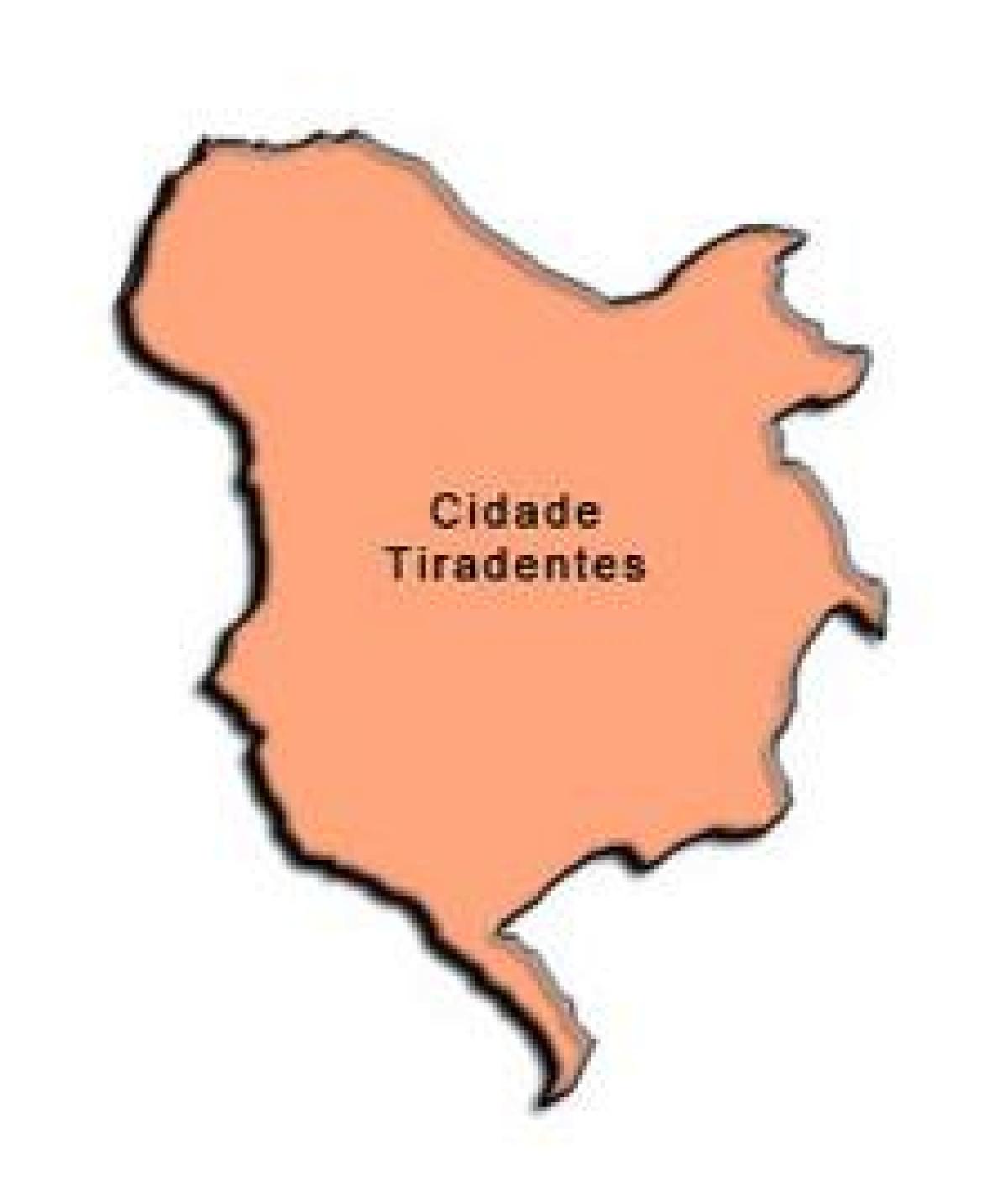 Ramani ya Cidade Tiradentes ndogo-mkoa
