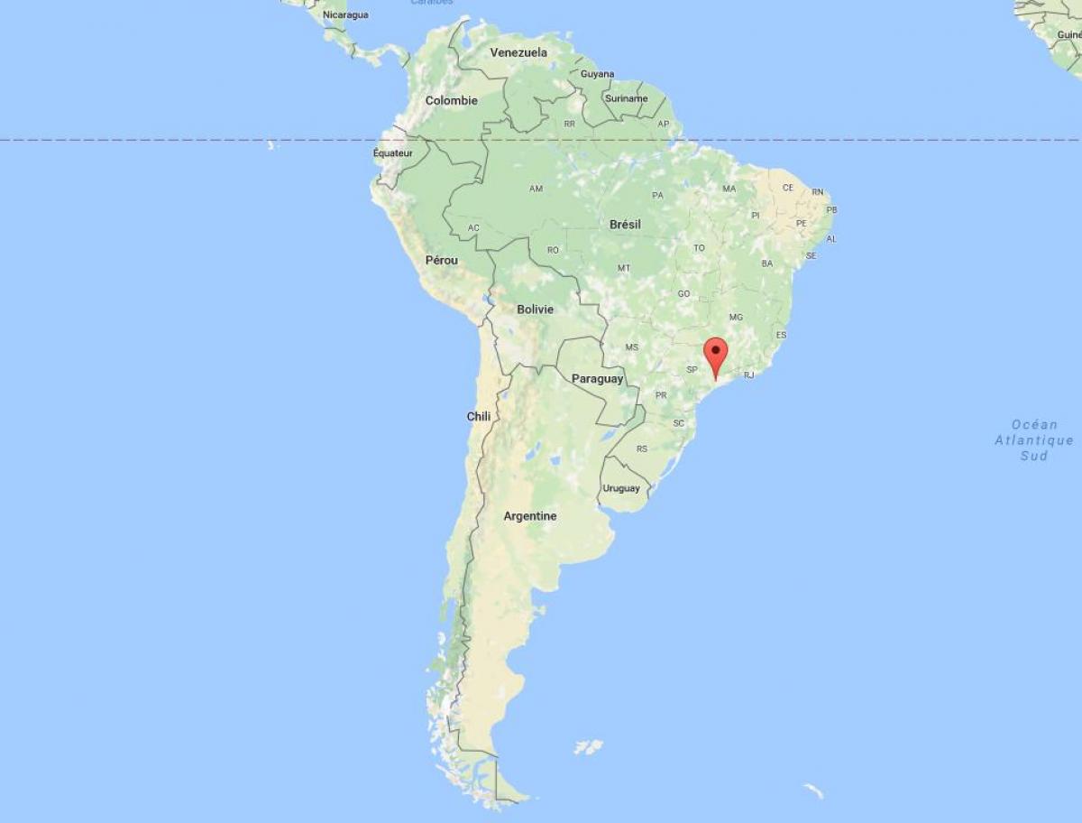 Ramani ya São Paulo katika Amerika ya Kusini