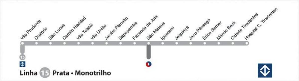 Ramani ya São Paulo metro - Line 15 - Fedha