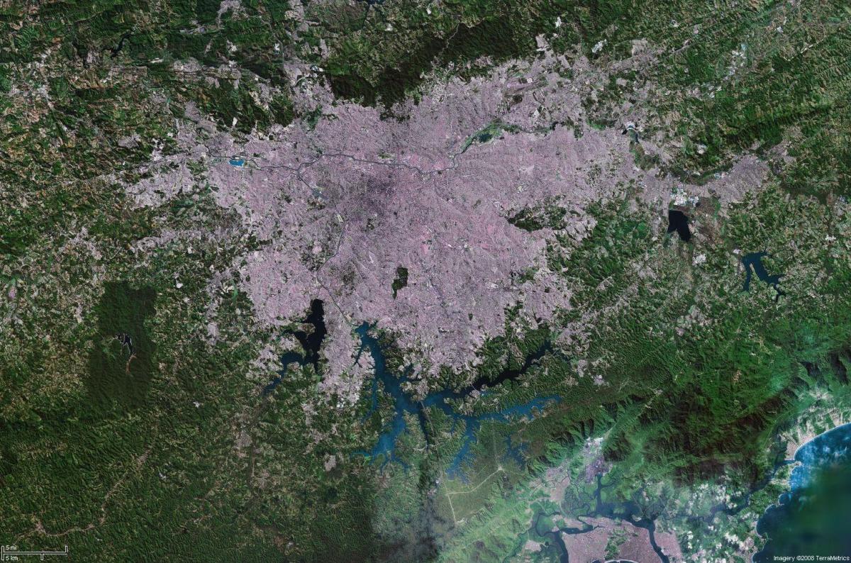 Ramani ya São Paulo satellite