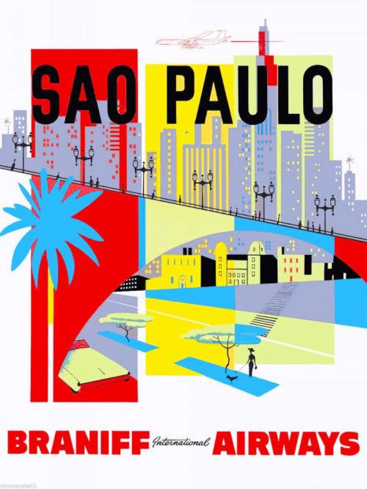 Ramani ya São Paulo ukuta