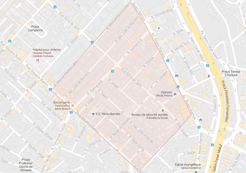 Ramani ya Água Rasa São Paulo
