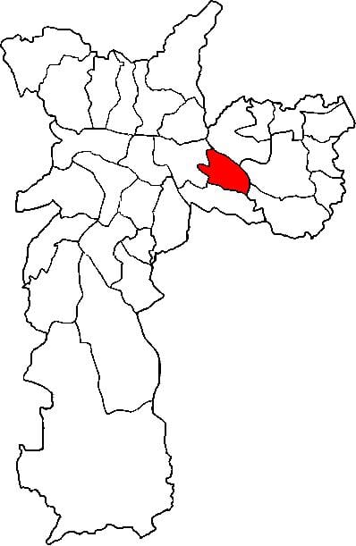 Ramani ya Aricanduva-Vila Formosa ndogo-mkoa São Paulo