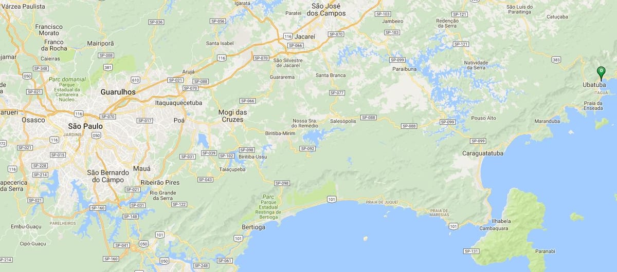 Ramani ya pwani Perequê Açu