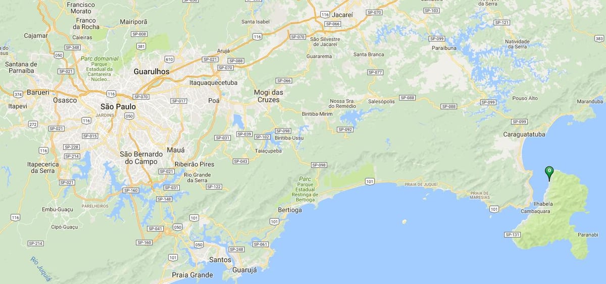 Ramani ya pwani Siriúba
