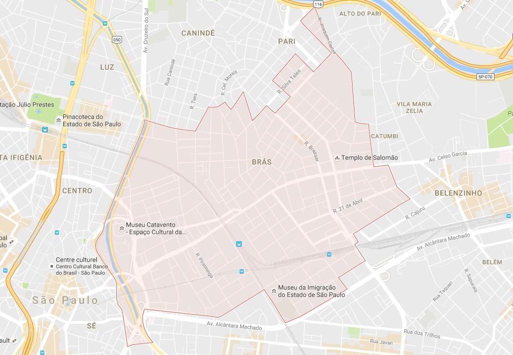 Ramani ya Bras São Paulo