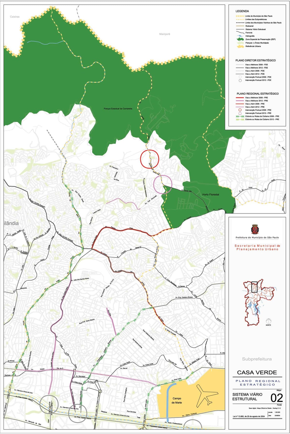Ramani ya Casa Verde São Paulo - Barabara