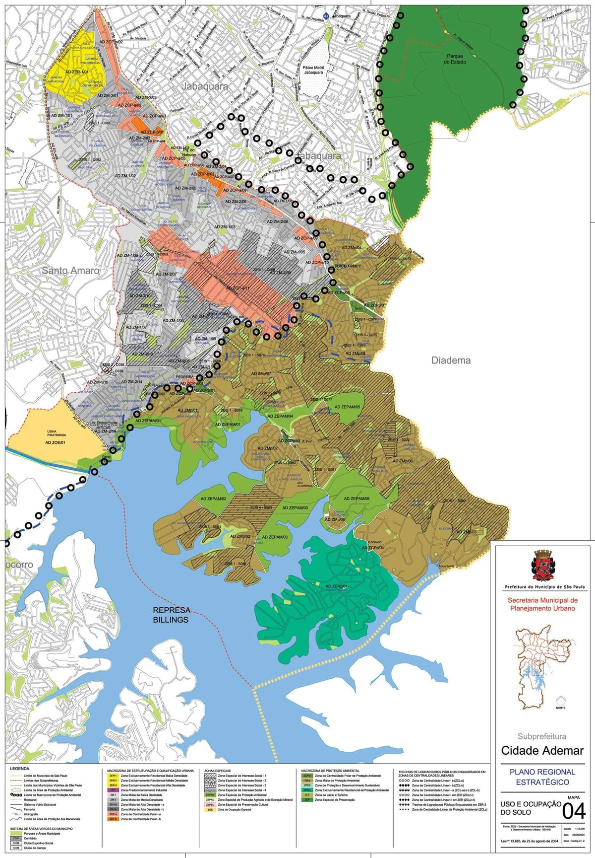 Ramani ya Cidade Ademar São Paulo - Kazi ya udongo