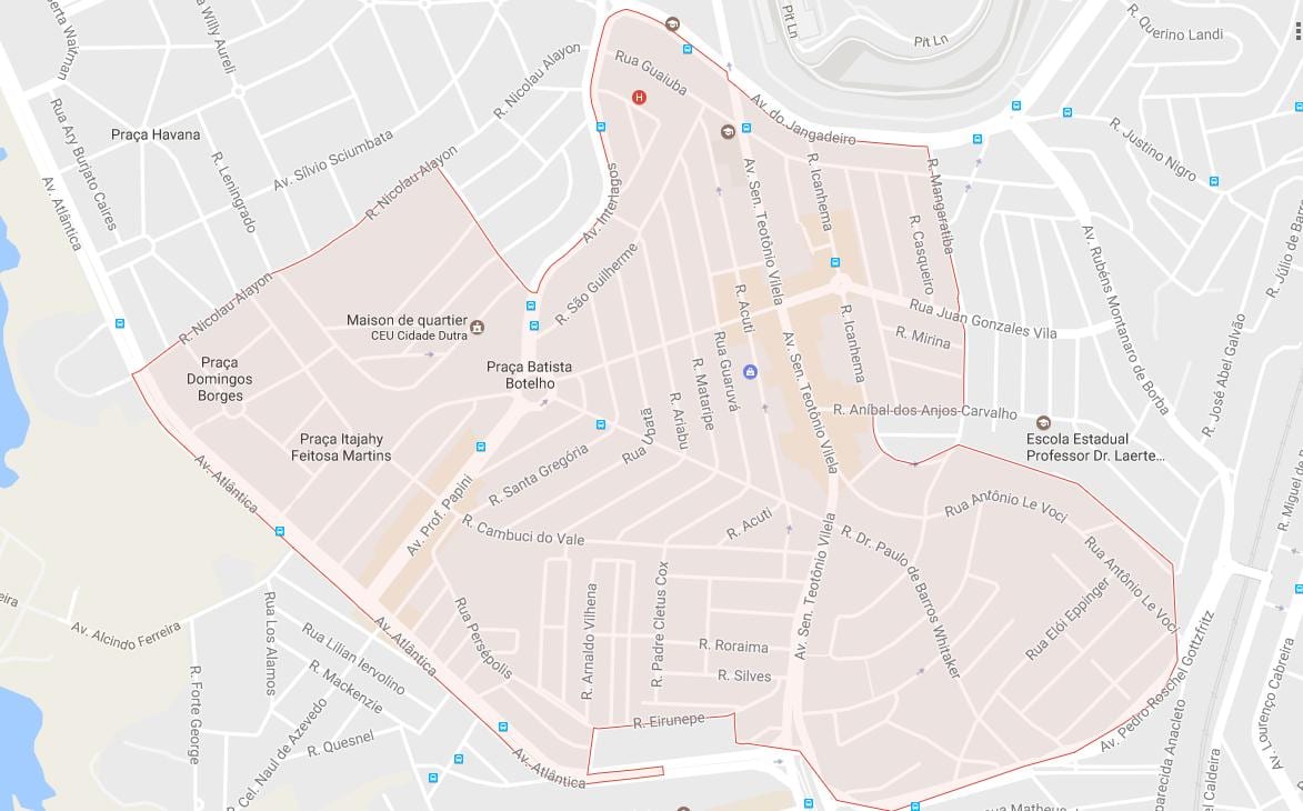 Ramani ya Cidade Dutra São Paulo