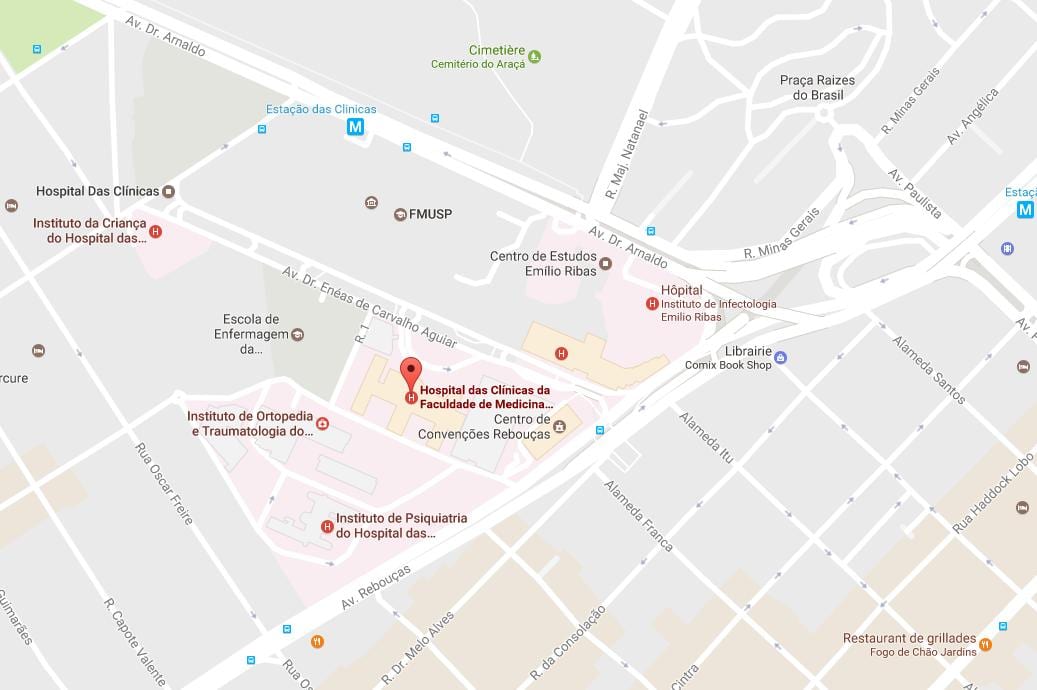 Ramani ya hospitali Clínicas