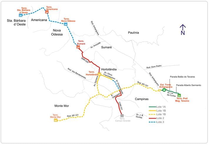 Ramani ya corredor metropolitano Biléo Soares