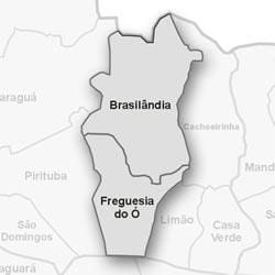 Ramani ya Freguesia do Ó ndogo-mkoa