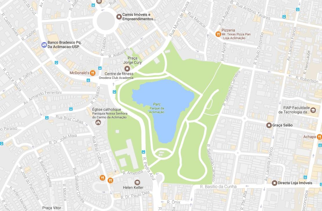 Ramani ya hifadhi ya acclimatization São Paulo