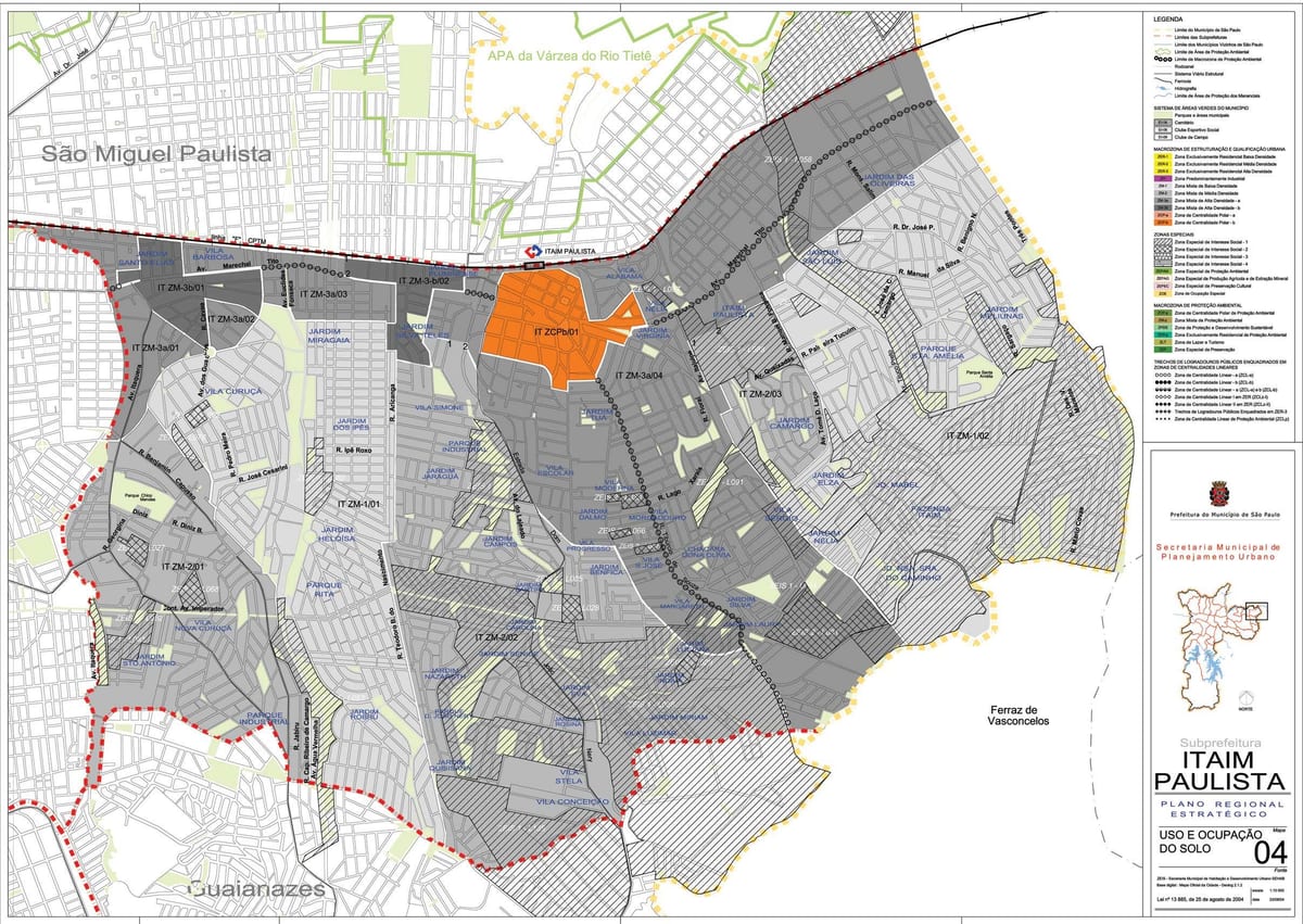 Ramani ya Itaim Paulista - Vila Curuçá São Paulo - Kazi ya udongo