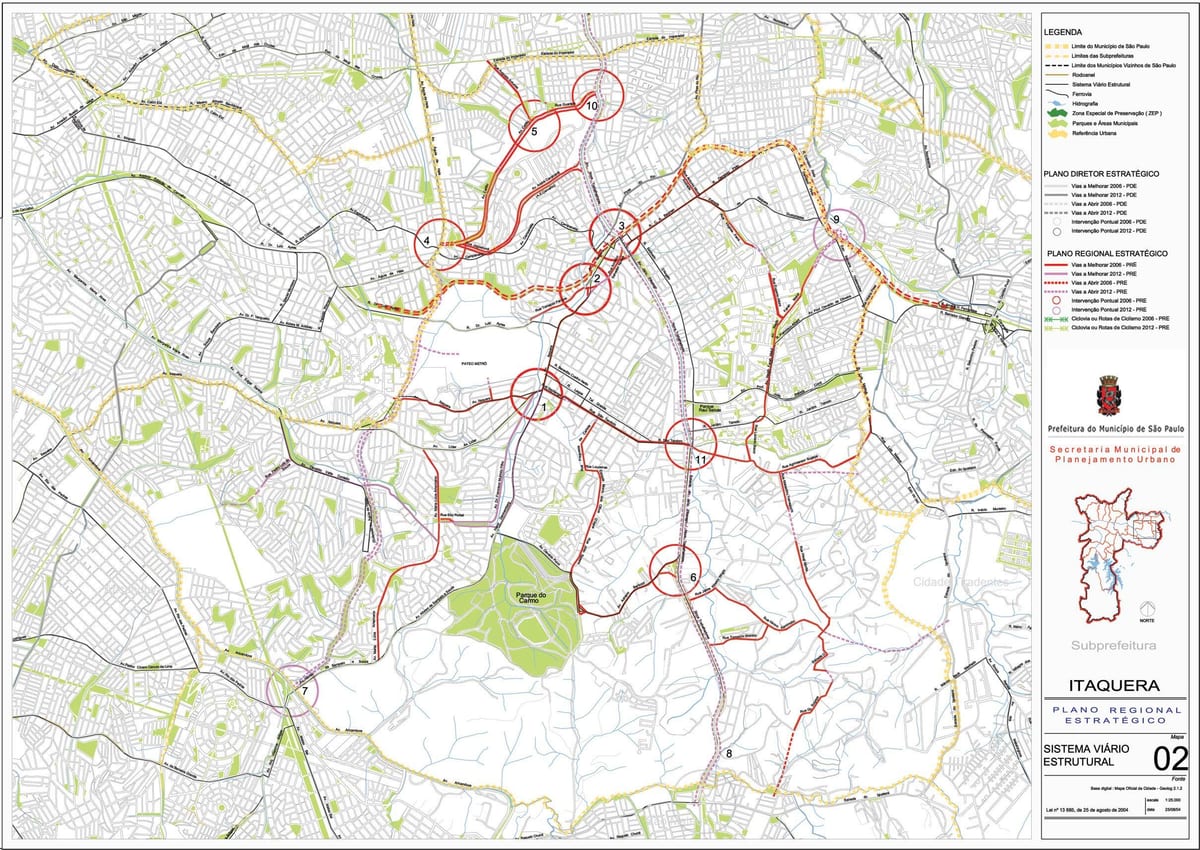 Ramani ya Itaquera São Paulo - Barabara
