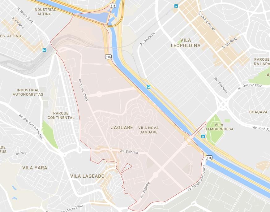 Ramani ya Jaguaré São Paulo