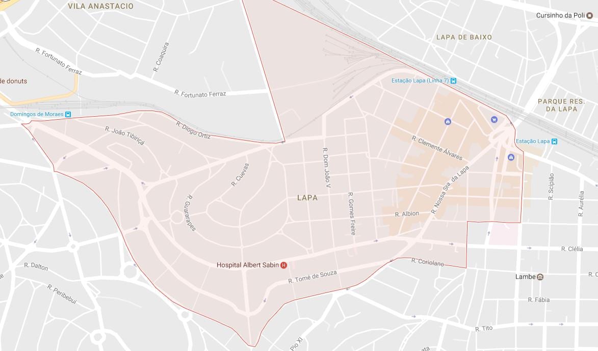Ramani ya Lapa São Paulo