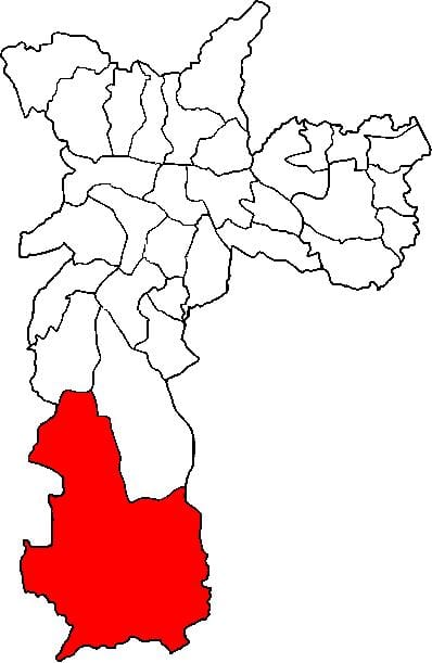 Ramani ya Parelheiros ndogo-mkoa São Paulo