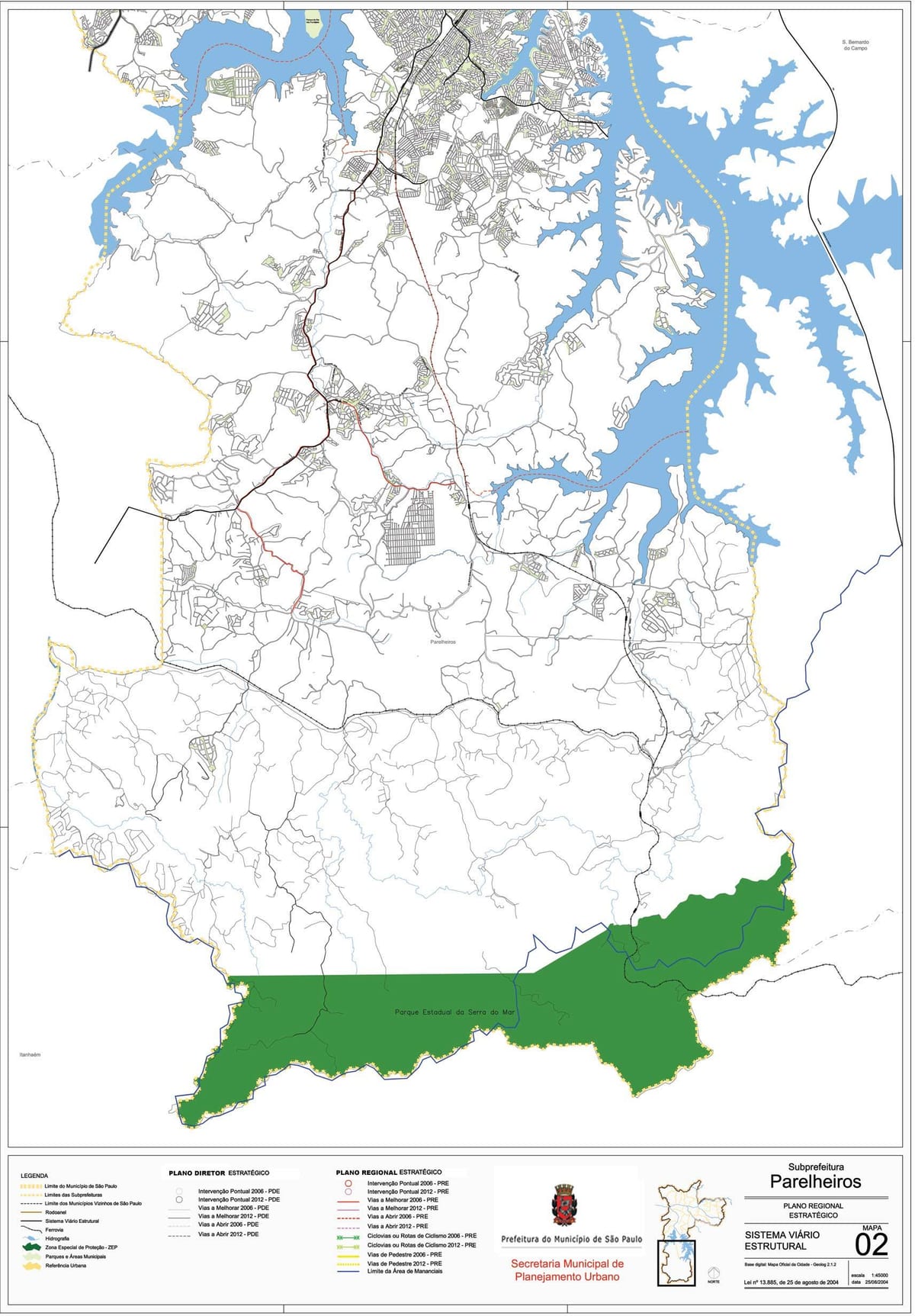 Ramani ya Parelheiros São Paulo - Barabara