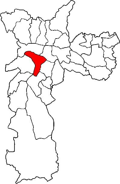 Ramani ya Pinheiros ndogo-mkoa São Paulo