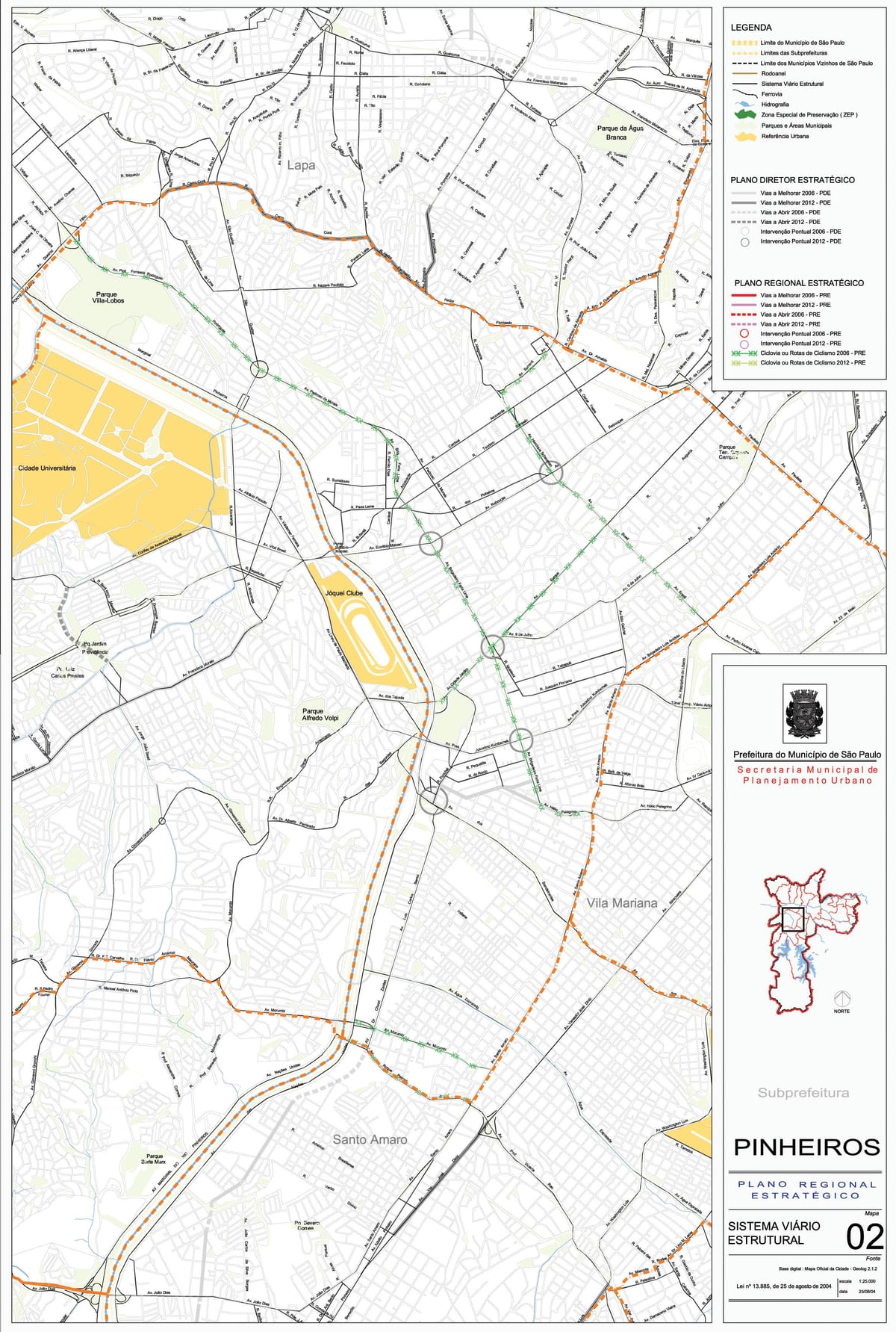 Ramani ya Pinheiros São Paulo - Barabara