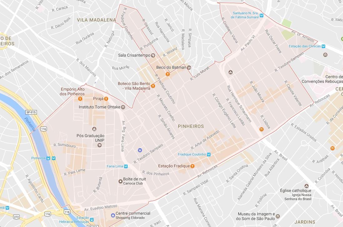Ramani ya Pinheiros São Paulo
