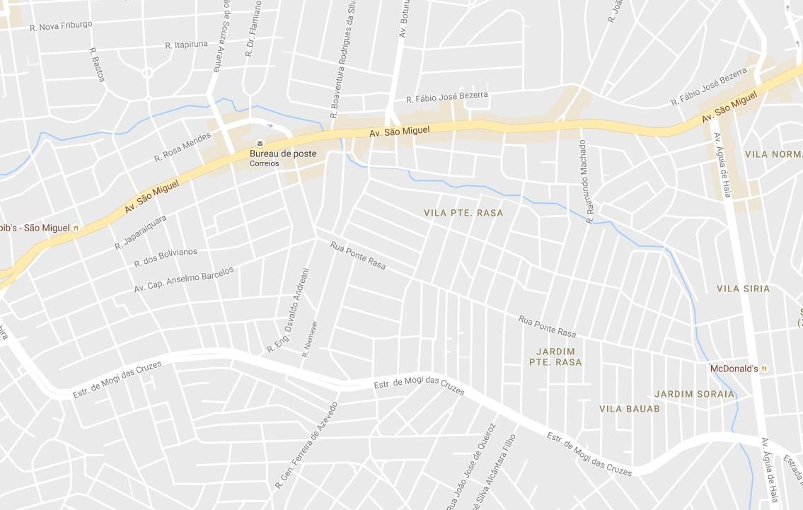Ramani ya Ponte Rasa São Paulo