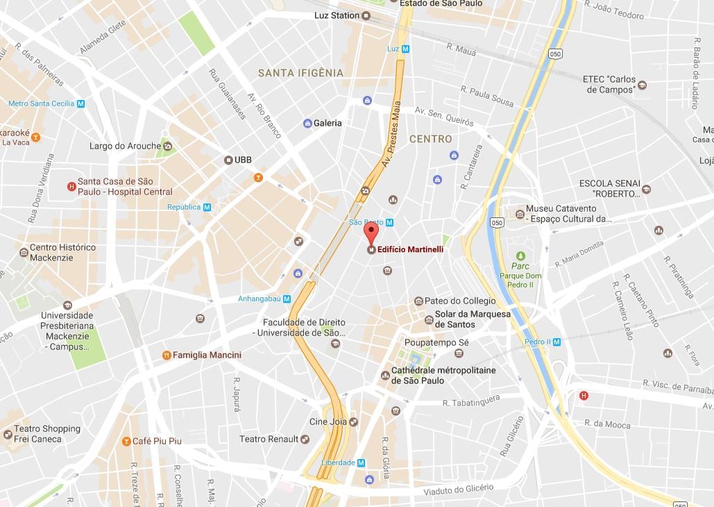 Ramani ya Prédio Martinelli