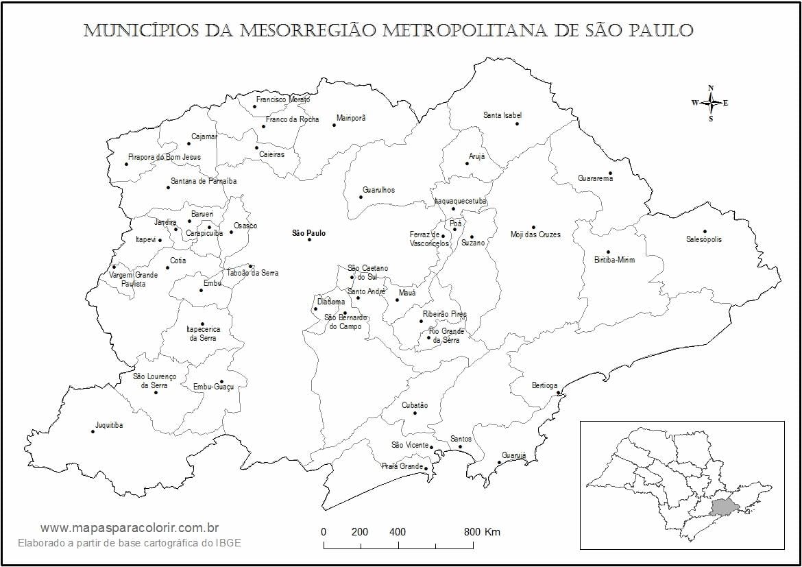 Ramani ya São Paulo bikira