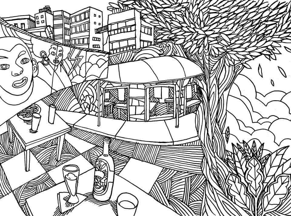 Ramani ya São Paulo coloring - Vila Madalena
