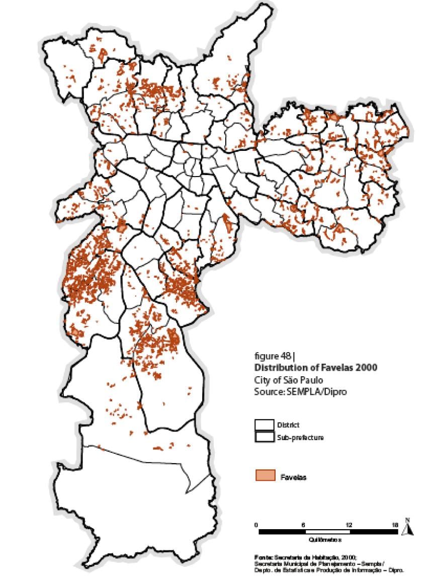 Ramani ya São Paulo favelas