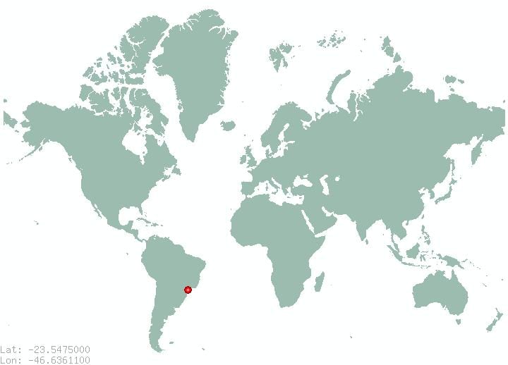 Ramani ya São Paulo katika dunia