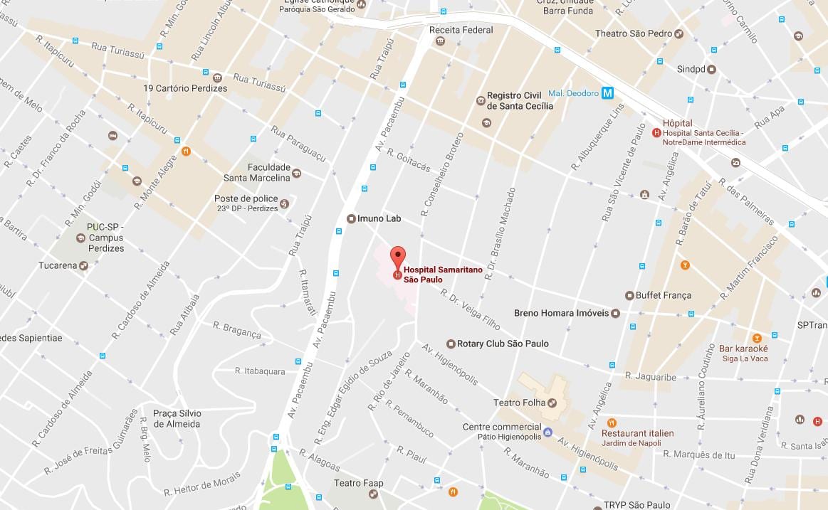 Ramani ya Samaritano São Paulo hospitali