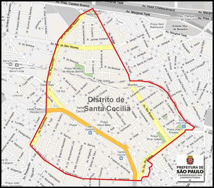 Ramani ya Santa Cecília São Paulo