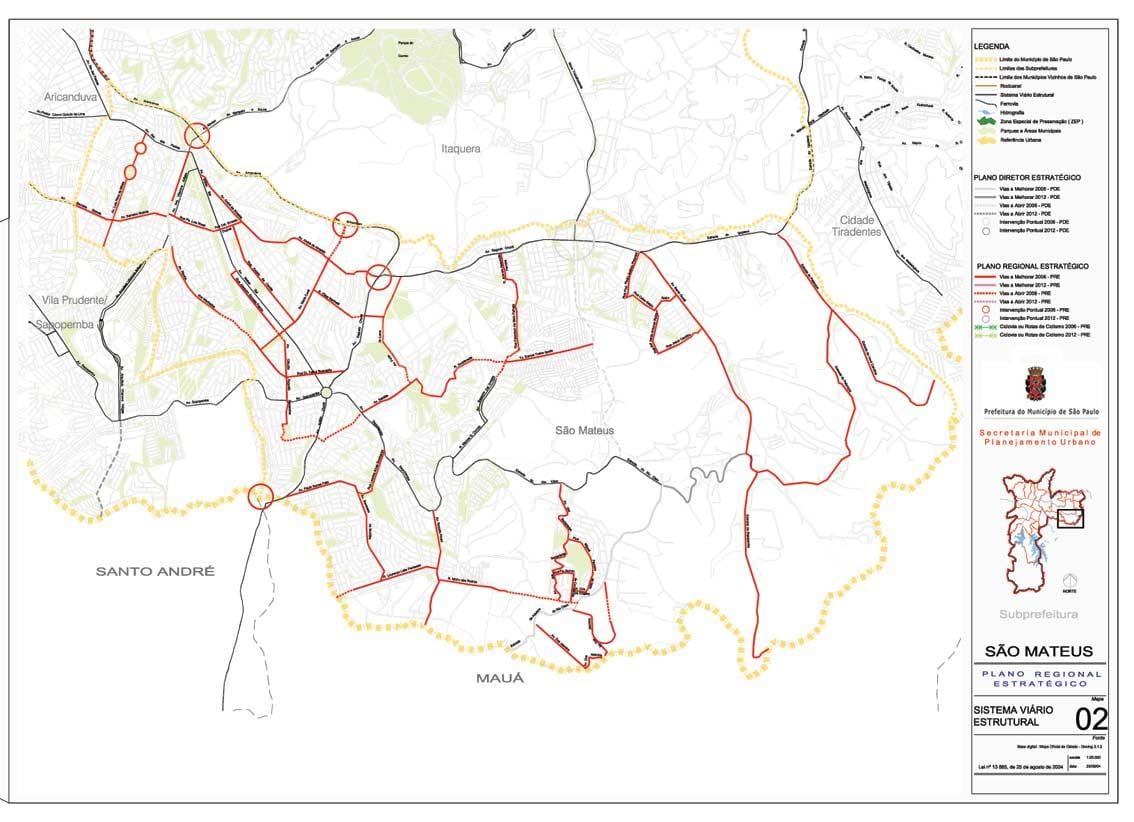Ramani ya Sao Mateus São Paulo - Barabara