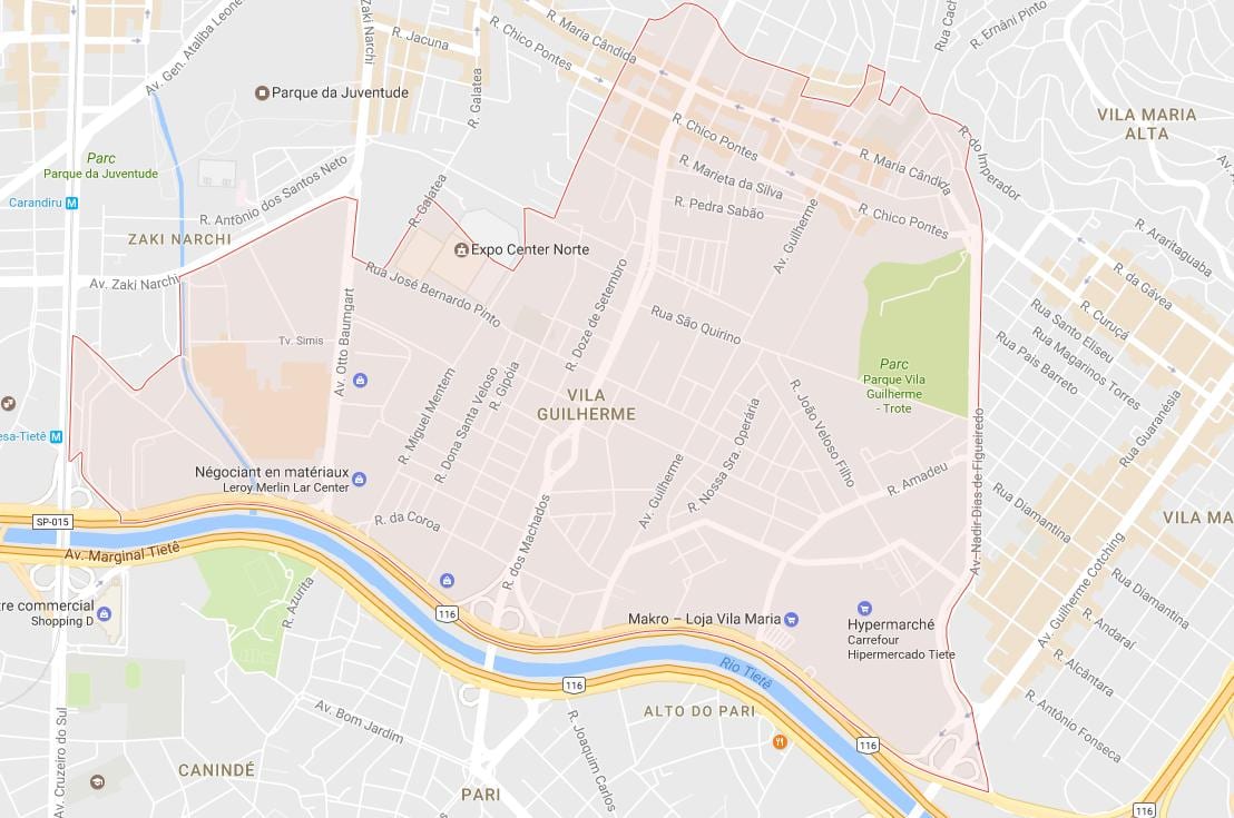 Ramani ya Vila Guilherme São Paulo