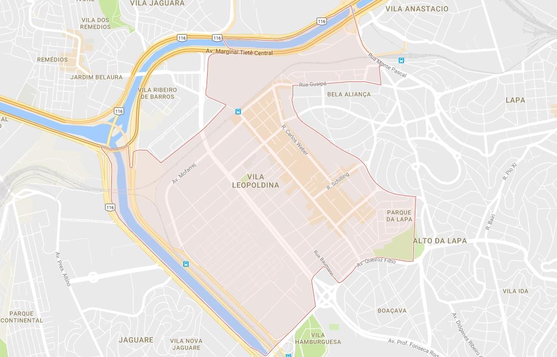 Ramani ya Vila Leopoldina São Paulo