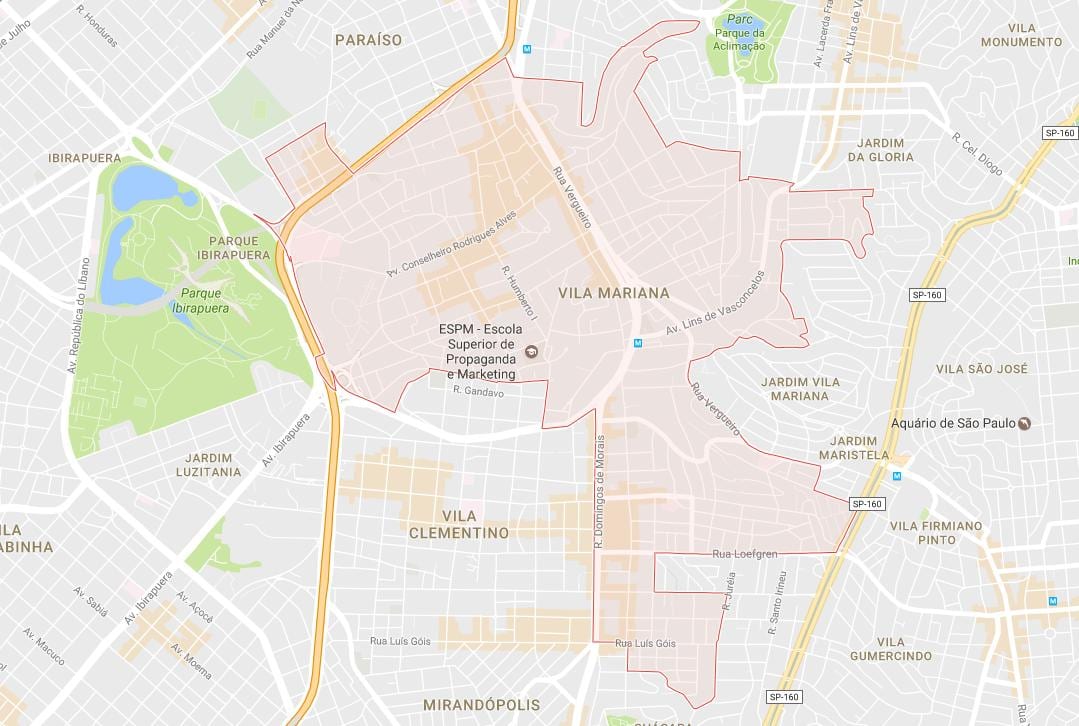 Ramani ya Vila Mariana ya São Paulo