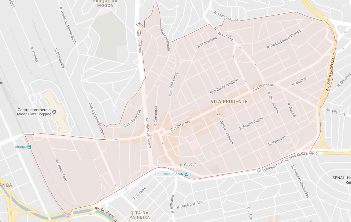 Ramani ya Vila Prudente São Paulo