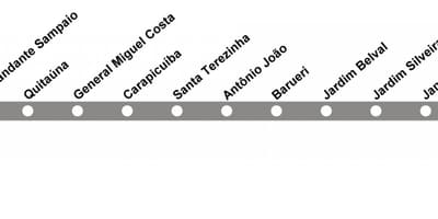Ramani ya CPTM São Paulo Mstari wa 10 - Diamond