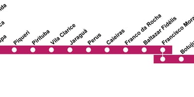Ramani ya CPTM São Paulo Mstari wa 7 - Ruby