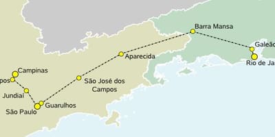 Ramani ya high-speed treni São Paulo