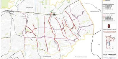 Ramani ya Itaim Paulista - Vila Curuçá São Paulo - Barabara