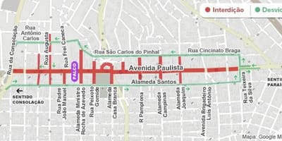 Ramani ya Paulista avenue São Paulo
