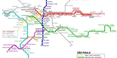 Ramani ya São Paulo monorail