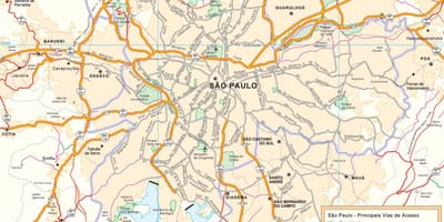 Ramani ya upatikanaji wa barabara São Paulo